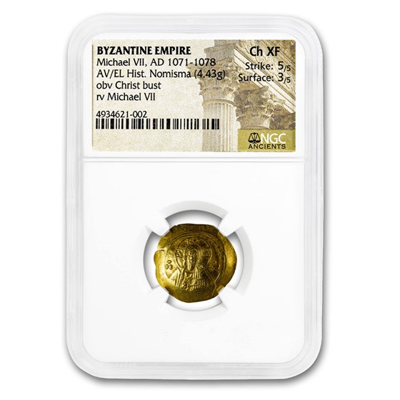 Byzantine Empire AV Hist Nom Michael VII (1071-1078 AD) Ch XF NGC Byzantine Empire AV Hist Nom Michael VII (1071-1078 AD) Ch XF NGC